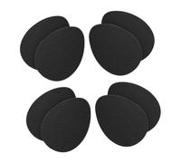 BELLIFFY 4 Pairs Black Silicone Non-Slip Shoe Pads for High Heels Self-Adhesive Sole Protectors with Wavy Texture for Enhanced Grip Wear Resistance Noise Reduction Easy Installation for