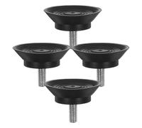 BELLIFFY 4 Pcs Anti-slip Rubber Treadmill Mats with M8 Suction Feet, Heavy Duty Vibration Damping Exercise Equipment Pads for Fitness Bikes, Furniture Leveling Feet for Home Gym