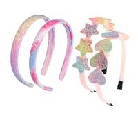 BELLIFFY 4 Pcs Boys and Girls Headband Set Colourful Shiny Star Rainbow Headbands Comfortable Lightweight Hairbands for Girls Toddler Party Accessories