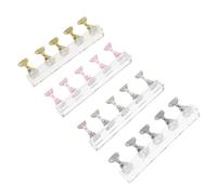 BELLIFFY 4 Sets Acrylic Nail Art Display Stands with Magnetic False Nail Holders Reusable DIY Practice Tool for Beginners Home and Salon Manicure Training Stylish and Sustainable Design