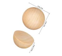 BELLIFFY 40 Pcs Half Wooden Balls Smooth Unfinished Wood Beads for Crafts Lightweight Decorative Shapes for DIY Painting and Model Making