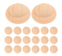 BELLIFFY 40pcs DIY Wooden Doll Hats Unpainted Peg Doll Hats Blank Wood Crafts for Creative Painting Craft Supplies, Unfinished Wood Pegs Suitable for ’s Art Projects