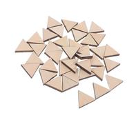 BELLIFFY 40pcs Unfinished Wood Triangles Craft Wooden Tiles for DIY Painting Home Office Commercial Decorations Artistic Mosaic Shapes