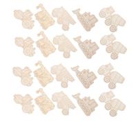 BELLIFFY 45pcs Unfinished Wood Car Cutouts Quick Drying Paint Surface Vehicle Shaped Wooden Slices for DIY Birthday Decorations Transportation Party Crafts Educational
