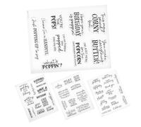 BELLIFFY 4pcs Anniversary Stencil Birthday Stencil Cake Stamp Birthday Die Card Making Die Scrapbook Finished Stamp for Cards Cake Cutting for Craft White PVC