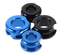 BELLIFFY 4pcs Archery Peep Sight Set Aluminum Alloy Bow String Peep Sight Tubing in Black and Blue Tuning
