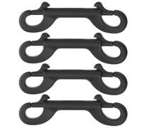 BELLIFFY 4Pcs Black Double Ended Metal Snap Hooks for Dog Leashes, 8.8Cm Double Trigger Clips Pet Leash Clasps Home Accessories for Linking Collar and Key Chain