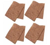 BELLIFFY 4pcs Coconuts Fiber Liner for Reptiles Natural Mat for Bearded Dragon Tank Lizard Snake Turtle Bedding