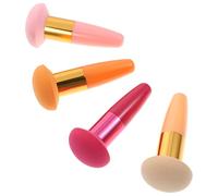 BELLIFFY 4pcs Comfortable Makeup Applicators Handle for Loose Foundation Skin-friendly Powder Puff Skin Tone for Daily Use and Professional Makeup