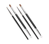 BELLIFFY 4pcs Dual- Concealer Brush for and Coverage Portable Makeup Brushes for Tear Ditch and Fine Detailing Soft Sponge and Dense Bristles for Application