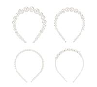 BELLIFFY 4pcs Faux Headbands for Women Elegant Bridal Hair Accessories for Weddings Parties and Special Occasions