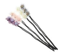 BELLIFFY 4pcs Flower Hair Bun Makers Elegant Hair Elastics for Women Lazy Donut Curler Accessories Multi-color Stylish Styling for Birthday Anniversary Daily Use