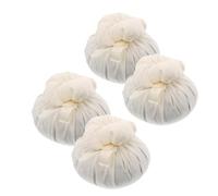 BELLIFFY 4pcs Herbal Moxa Massage Balls Set with White Metallic Case, Thai Muscle Relaxation Heat Compress Heads for Spa Therapy and Relief at Home or Travel