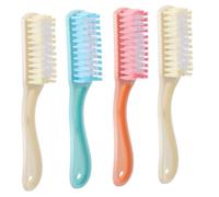 BELLIFFY 4pcs Long Handle Shoe Brush for Laundry Cleaning Household Scrub Brush Multi-function for Shoes Washing Random Color