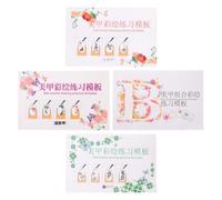 BELLIFFY 4pcs Nail Practice Book for Beginners with Multi-layer Practice Pages, Paper Material, Resist Ink Bleeding and Smudging, for Self-learning at Home and Store Training