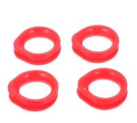 BELLIFFY 4pcs Red Silicone Hair Shear Finger Rings Anti-skid Scissor Accessories for Pet Grooming and Hair Cutting