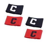 BELLIFFY 4Pcs Reusable Football Captain Armbands Portable Wear-resistant Soccer Bands with Printing and Bright Colors Comfortable Bands for Adult and Youth Team Captains