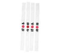 BELLIFFY 4pcs Samurai Japanese Headbands with Victory Print Sweat-wicking Hachimaki Bandanas for Karate Cooking Sports Events Team Building and Costume Parties and Comfortable