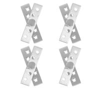 BELLIFFY 4Pcs Stainless Steel Concealed Cabinet Hinges 360° Invisible Pivot Door Hinges Heavy Duty for Secret Doors and Bookshelf Cabinets