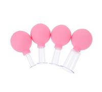 BELLIFFY 4pcs Vacuum Cupping Cups Set Durable Rubber Suction Cups for Body Facial Massage Cupping Therapy Tool for Increased Blood Flow Muscle Relief Easy to