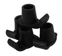 BELLIFFY 4pcs Walker Skis Glide Caps Non-Slip Walker Feet Glides Replacement Tips for Senior Mobility Aid and Crutches Black
