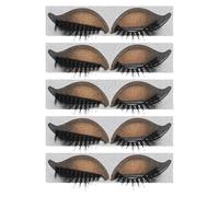 BELLIFFY 5 Pairs Pre-cut Eye Makeup Stickers Set for Women Breathable Lazy Eyeshadow False Eyelash Patch Kit Instant Festival Decals with Cat Eye Smokey Styles for Quick Glamour