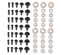 BELLIFFY 500pcs Plastic Safety Eyes with Washers for Plush and Dolls Smooth Glossy Finish Bright Lifelike Appearance Easy Installation for Crochet Stuffed Animals Amigurumi Crafts