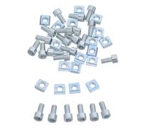 BELLIFFY 50pcs Slotted T Nuts Slide Blocks Metal Kit for Woodworking Workshop Corrosion-resistant Sliding Nuts Compatible with Bike Axle Track Slot and Milling Table