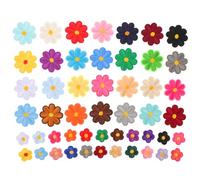 BELLIFFY 50pcs Sunflower Embroidered Iron Applique Patches with Rich Color and Strong Adhesion Floral Fabric Patches for DIY Sewing Clothes Repair Compatible