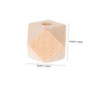 BELLIFFY 50PCS Wood Geometric Beads Shape Wooden Spacer Charms for DIY Craft Making Jewelry Bracelets Farmhouse Decoration Supplies