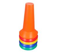 BELLIFFY 5pcs Agility Training Cones with Stable Base and Reflective Stripes Multi-color Plastic Football Markers for Soccer Drills Safety Roadblocks and Outdoor Sports Practice