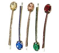 BELLIFFY 5pcs Crystal Gem Hairpin for Women Gems for Hair Rhinestones Barrettes Ballet Hair Pins