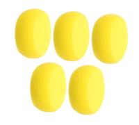 BELLIFFY 5pcs High-Density Yellow Pet Bath Sponges for Dogs and Puppies Exfoliating Cleaning Sponges for Deep Body Wash Portable and Comfortable Touch