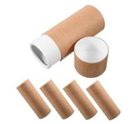 BELLIFFY 5pcs Kraft Paper Cylinders Essential Oil Storage Tubes with Sealing for Fragrance Retention Sustainable Kraft Paper Packaging Boxes for Aromatherapy and Tea Travel