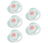 BELLIFFY 5pcs Light Blue Resin Charms DIY Phone Case Decorations Hair Clip Accessories Miniature Craft Adornments for Jewelry Making and Handicraft