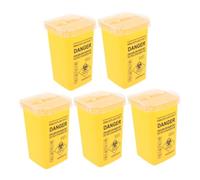 BELLIFFY 5pcs Multi Purpose Sharps Container with Secure Lid Puncture Resistant Disposal Box for and Waste Reusable Sharps Bin for Safe Salon and Waste Management