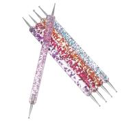 BELLIFFY 5pcs Nail Art Tool Set Dual-ended Dotting Pen with Acrylic Rhinestones Picker Colorful Nail Point Pen for Manicurists DIY Decoration Accessories