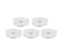 BELLIFFY 5pcs Round Shrimp Feeding Bowl Crystal Glass Dish for Aquatic Tanks Multipurpose Feeder for Shrimp Fish and Reptiles and Transparent Design for Enhanced Tank Aesthetics
