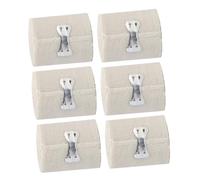 BELLIFFY 6 Rolls Bandage Spandex Cotton Wrap Support for Wound Care Sports Home and Outdoor Use Comfortable Skin-Friendly Retention