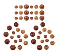 BELLIFFY 60pcs Natural Wooden Round Beads with Large for Easy Stringing Loose Wood Spacer Beads for DIY Jewelry Bracelets Necklaces Macrame and Craft Projects