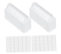 BELLIFFY 60pcs Plastic Dome Lip Balm Holder for Lip Containers Double Sided Tape for Makeup Pouch