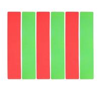 BELLIFFY 6pcs Court Line Marker Set for Soccer Basketball Tennis - Flat Rectangular Spot Markers in Green and Red - Sports Training Floor Boundary Pads for Agility and Outdoor Court Marking