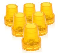 BELLIFFY 6Pcs Durable Crutch Tip Protector Orange Rubber Non Skid Pad for Walking Stick Wear Resistant Crutch Head Cover Lightweight and Use