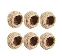 BELLIFFY 6pcs Hand Woven Natural Grass Bird Nests Durable Roosting Pockets for Wild Birds Outdoor Garden Birdhouses Safe Comfortable Nest Boxes