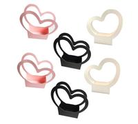 BELLIFFY 6pcs Heart Shaped Flower Boxes Bouquet Packaging Paper Boxes with Handle for Wedding Party Graduation Wrapping Random Color