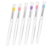 BELLIFFY 6pcs Lip Brush Applicator for Easy Lip Makeup Application Portable Travel Dust Cover Multi Heads for Women Makeup Tools for Professional and Home Use