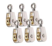 BELLIFFY 6pcs Metal Fixed Pulley Blocks Single Sheave Physics Pulley Blocks for Students Science Experiment Kits Wear-resistant Physics Lab Tools for Classroom and Home Education