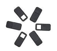 BELLIFFY 6pcs Metal Webcam Cover Slider for Privacy Oval Shape Shutter for Laptop Tablet and Phone Black Camera Cover to Prevent Access