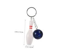 BELLIFFY 6pcs Mini Bowling Ball Keychains with Pins Sports Themed Pendant in Red Green Blue Realistic Bowling Design Party Favors for Adults Compact Portable Key Rings and Celebrations