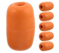 BELLIFFY 6pcs Orange Oval Foam Buoy Floats for Fishing Net Marking UV Resistant Rope Floats for Crab Traps Anchor Dock Kayak High Visibility Pool Buoy Markers